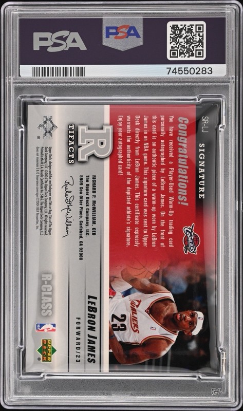 2004 UD R-Class LeBron James Signature Auto /50 Psa Authentic   view 2