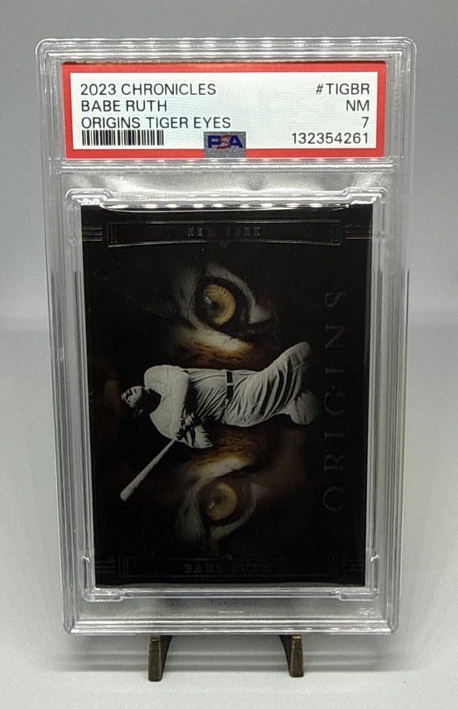 2023 PANINI CHRONICLES ORIGINS TIGER EYES #TIGBR BABE RUTH PSA 7