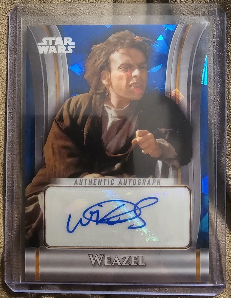 STAR WARS TOPPS PHANTOM MENACE SAPPHIRE WARWICK DAVIS AUTO WEAZEL