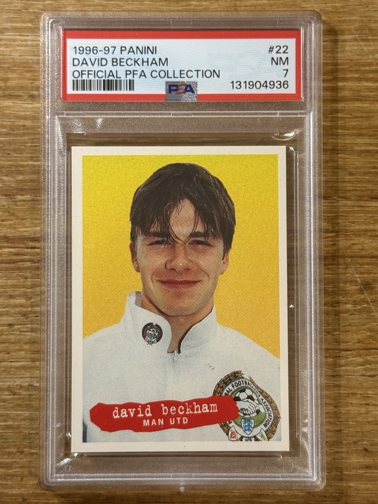 1996-97 Panini David Beckham Official Pfa Collection Rookie RC PSA 7