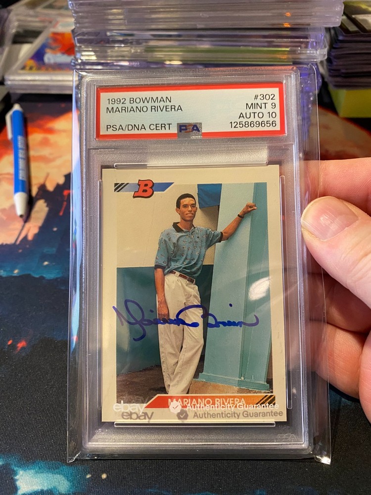 1992 Bowman Mariano Rivera Auto PSA 9/10