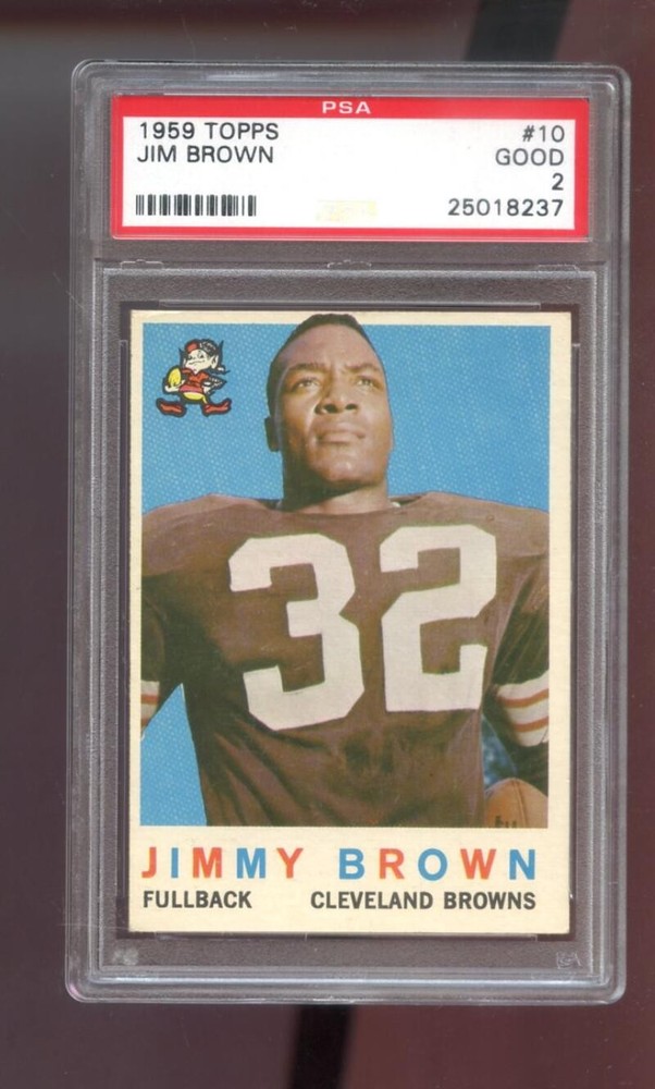 1959 Topps #10 Jimmy Brown Jim Brown PSA 2 Graded Football Card Cleveland Browns