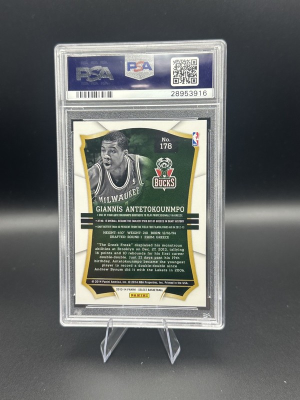 2013-14 Select Giannis Antetokounmpo PSA 9 Mint Rookie view 2