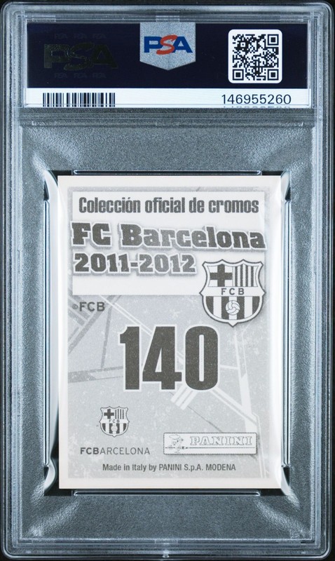 2011 PANINI FC BARCELONA AUTOGRAFO #140 LIONEL LEO MESSI AUTO PSA 8 view 2