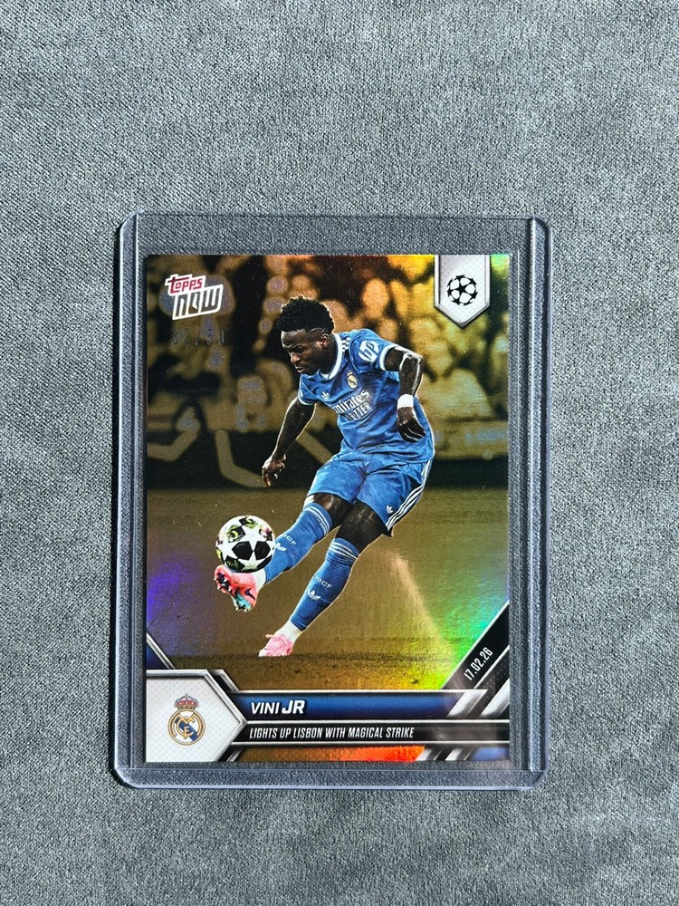 2025-26 UCL Topps NOW Vinicius Jr VINI JR Gold Foil /50 Card #88 REAL MADRID