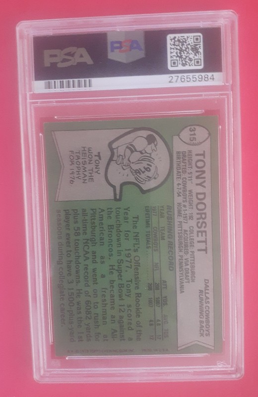 1978 TONY DORSETT PSA 4 (RC) ... BONUS VINTAGE CARDS ADDED FREE!! view 2