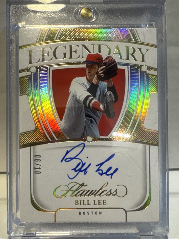 2024 Flawless Bill Lee Legendary Scripts GOLD /10 On Card Auto Red Sox SSP view 2