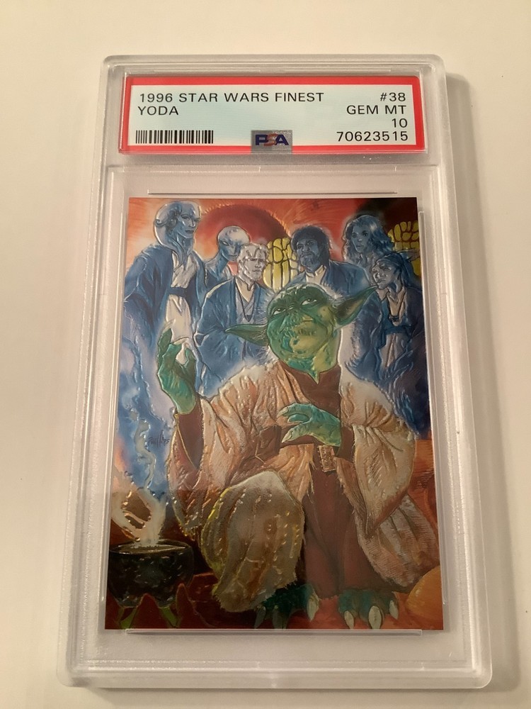 1996 Topps Star Wars Finest #38 Yoda PSA 10 view 1