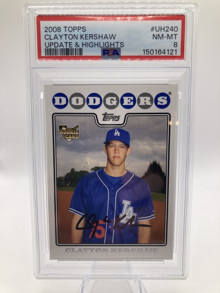 2008 Topps Updates & Highlights - Clayton Kershaw #UH240 (RC) - PSA 8 -NEW CERT!