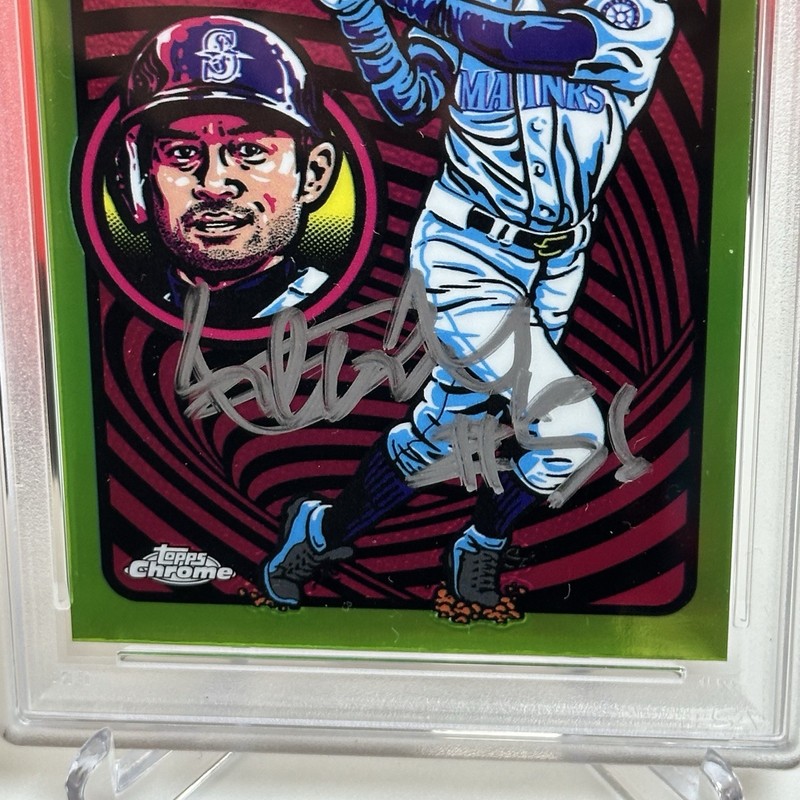 2024 Topps Chrome - Ultraviolet All-Stars Ichiro Suzuki #UV-5 PSA 10 - Autograph view 2
