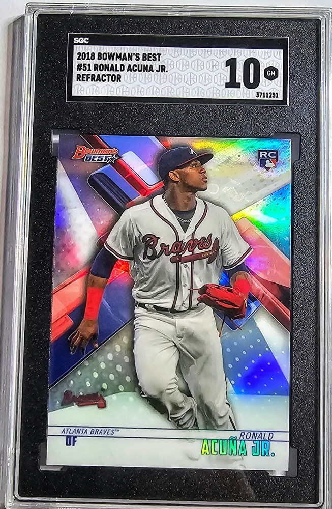 2018 Bowman's Best - Ronald Acuña Jr. #51 Refractor (RC) SGC 10