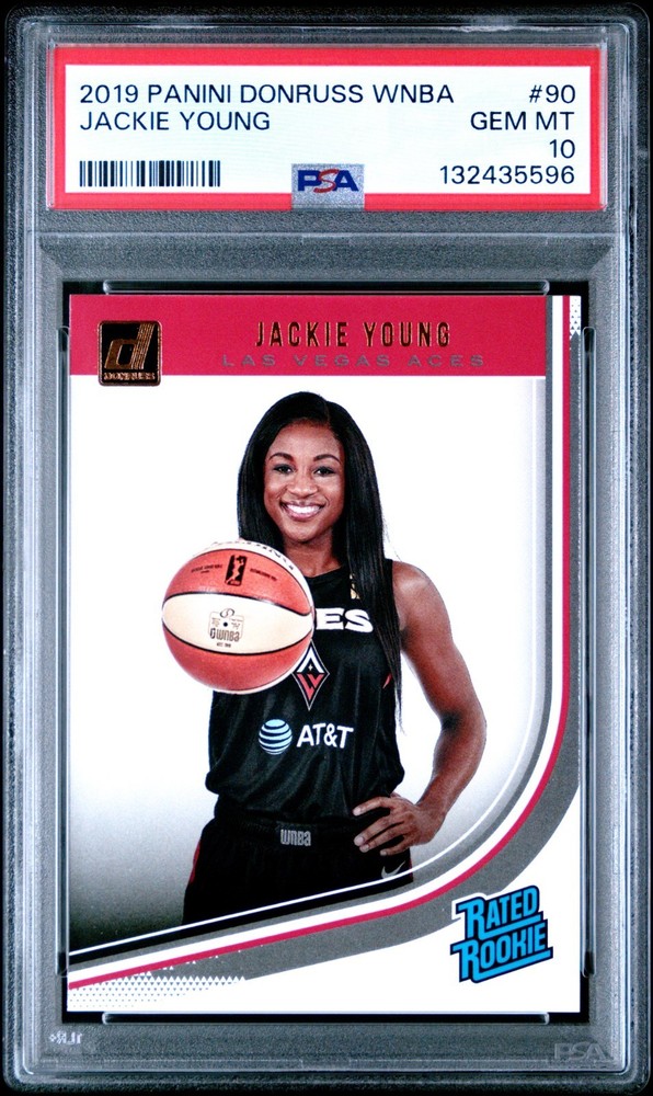 2019 Panini Donruss WNBA Jackie Young Rookie Card 90 PSA 10 GEM MINT RC LOW POP!