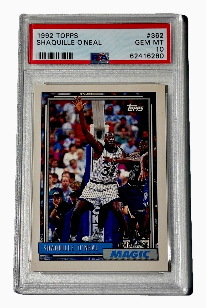 1992 TOPPS #362 SHAQUILLE O'NEAL ROOKIE RC PSA 10
