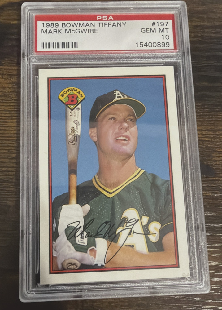 1989 Bowman Tiffany Mark McGwire PSA 10