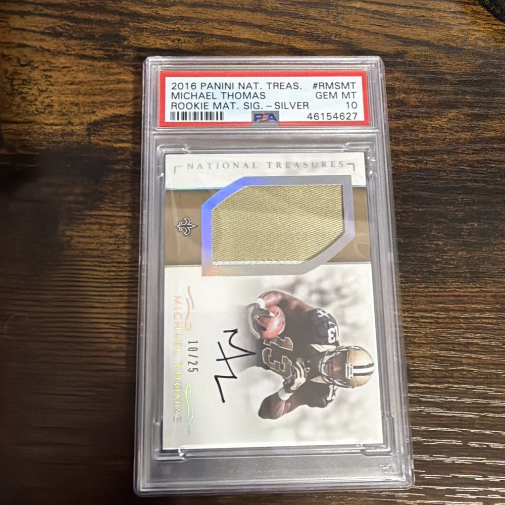 2016 National Treasures - Rookie RPS Material Auto  Michael Thomas PSA 10 10/25