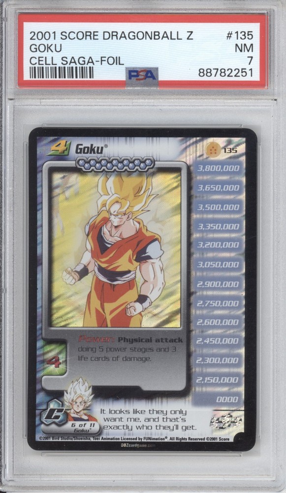 DBZ Dragon Ball Z Goku Cell Saga Level 4 Foil Holo Card Unlimited CCG 135 PSA 7