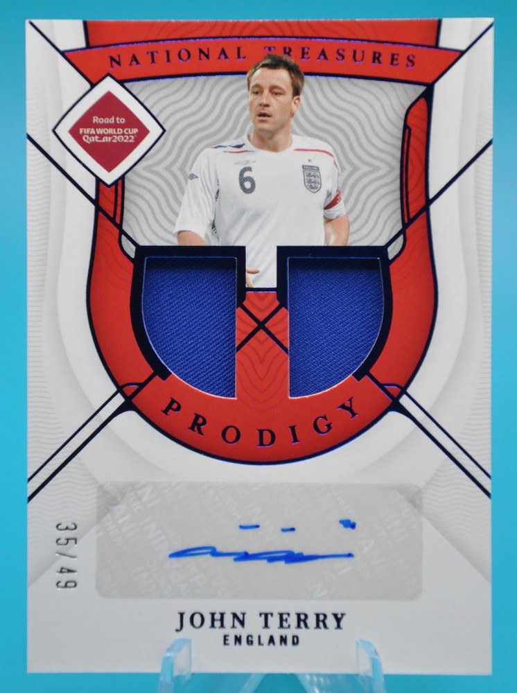2022 National Treasures John Terry Prodigy Match Worn Relic Auto Sapphire /49