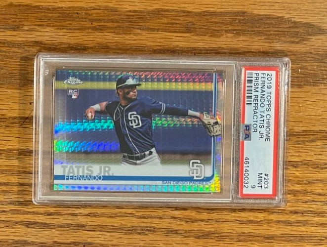 2019 Topps Chrome Fernando Tatis Jr. #203 Prism Refractor PSA 9 Mint Rookie Card