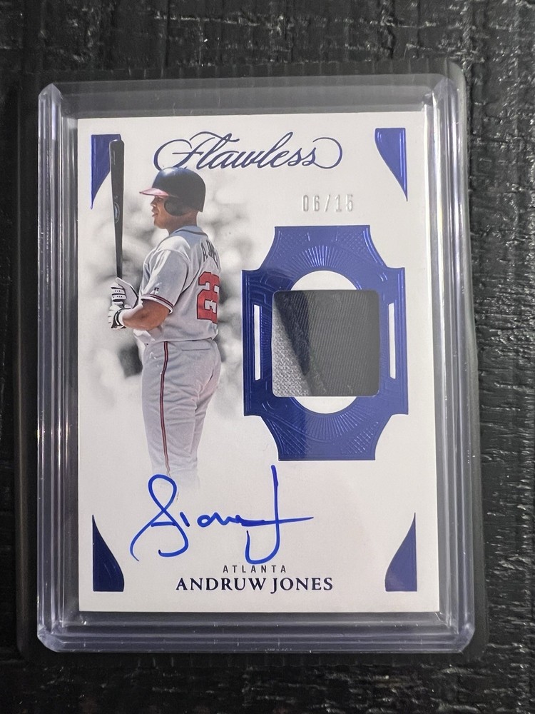 2025 Panini Flawless Andruw Jones Patch Auto /15 PPV-AJ