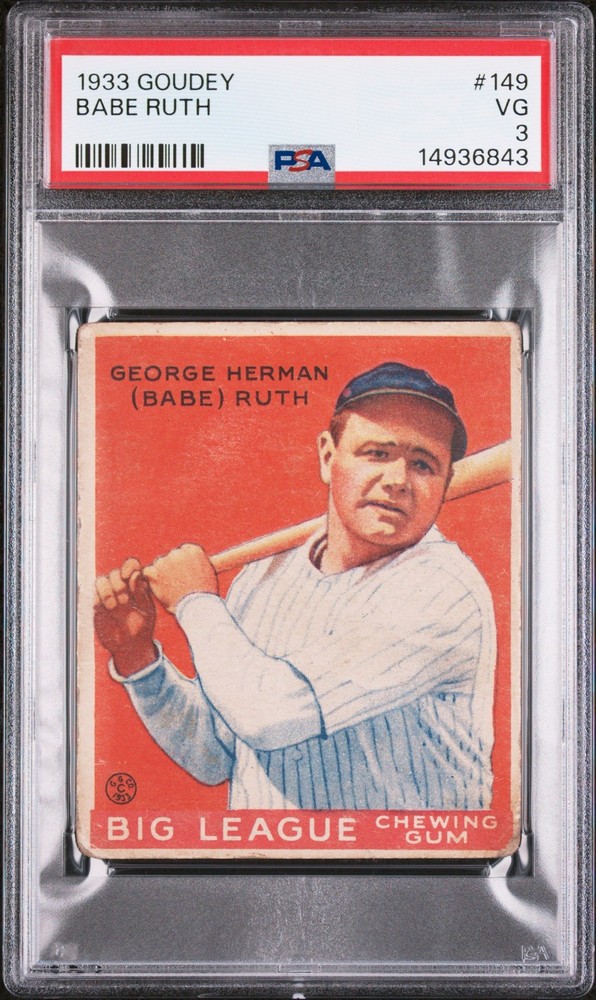 1933 Goudey Babe Ruth #149 PSA 3