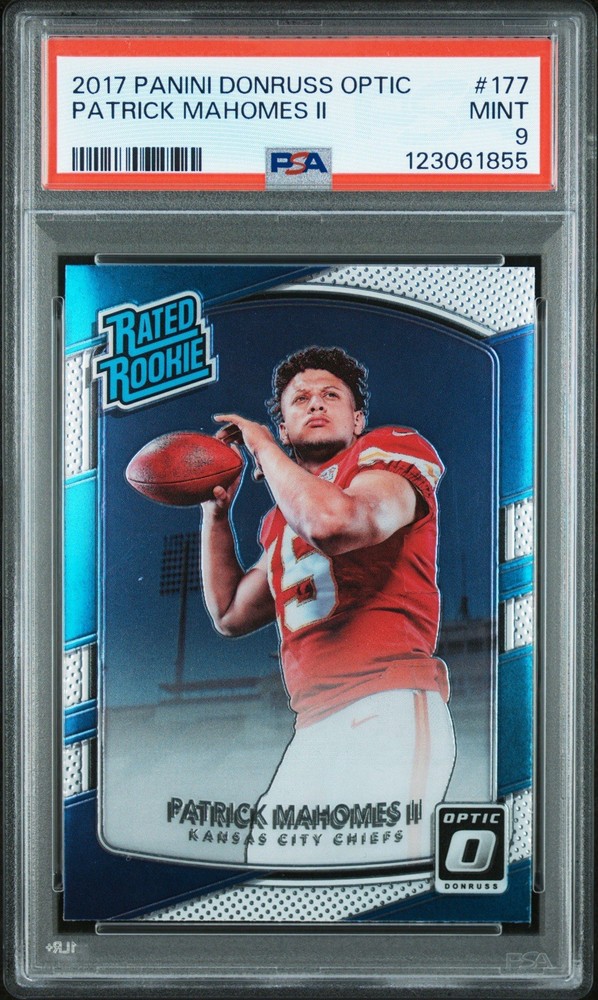 2017 Donruss Optic Patrick Mahomes II Rated Rookie RC #177 PSA 9 Chiefs 🔥