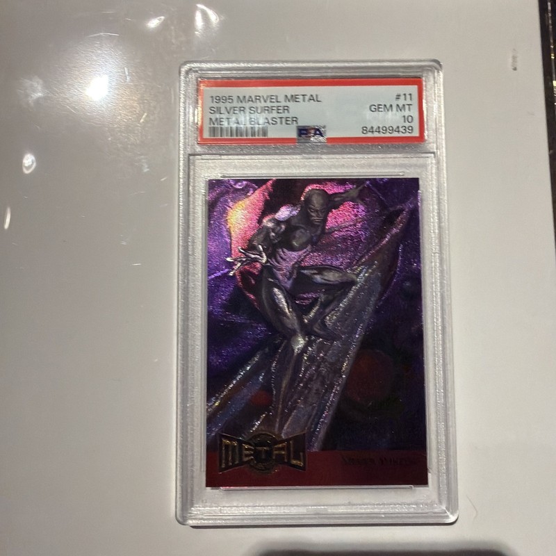 1995 Marvel Metal Blaster #11 Silver Surfer PSA 10 💎 🔥 RARE 🔥 view 2
