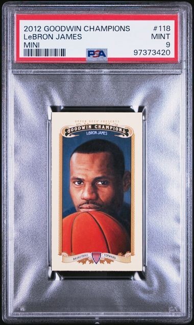 KING MINI PSA 9 MINT LEBRON JAMES 2012 GOODWIN UPPER DECK #118 GRADED NBA *TPHLC