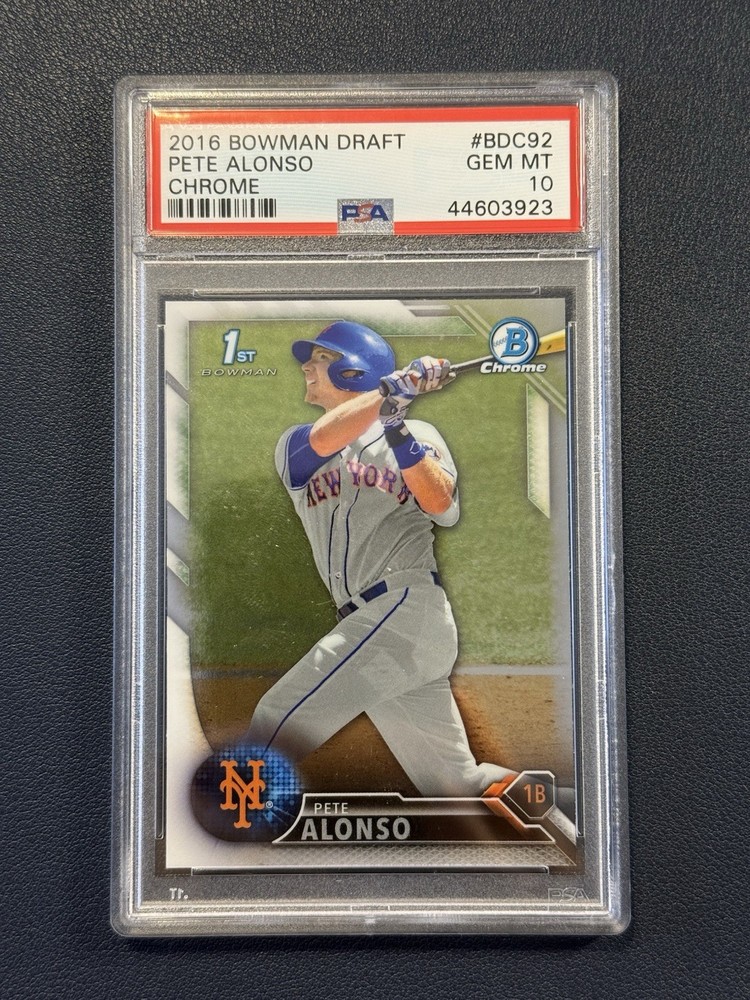 2016 Bowman Draft #BDC92 Pete Alonso Chrome 1st Rookie RC PSA10 💎