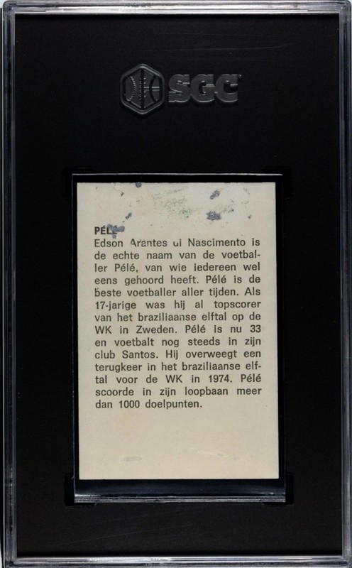 SGC 1 PR PELE HOF FUTBOL 1972-73 VANDERHOUT NETHERLANDS GRADED POOR SOCCER TPHLC view 2