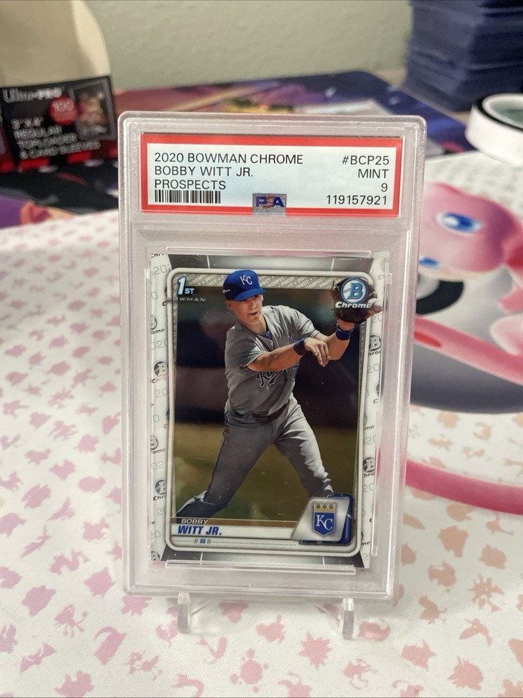 2020 Bowman Chrome Prospects #BCP25 Bobby Witt Jr. PSA 9 MINT Rookie Card RC