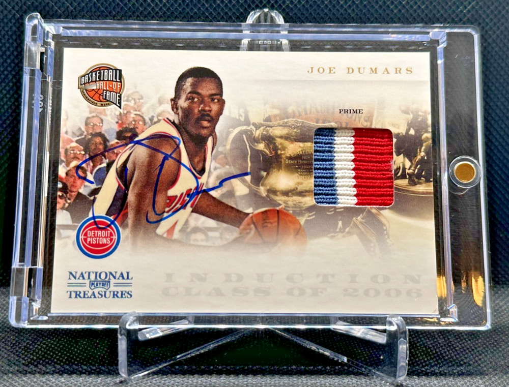 2011 National Treasures 3 Color PRIME PATCH AUTO /25 Joe Dumars HOF Ultra RARE!