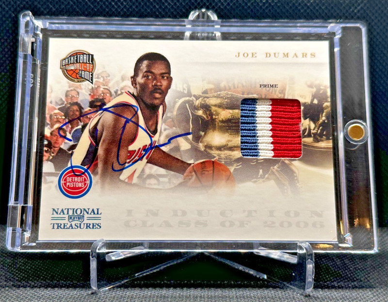 2011 National Treasures 3 Color PRIME PATCH AUTO /25 Joe Dumars HOF Ultra RARE! view 2