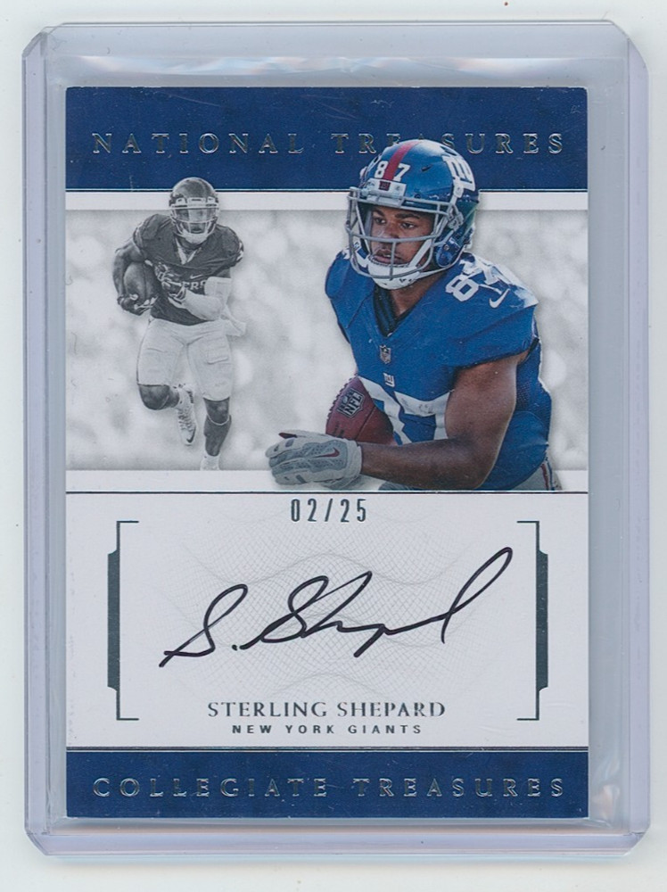 2016 National Treasures Sterling Shepard Collegiate Treasures Rookie Auto 2/25