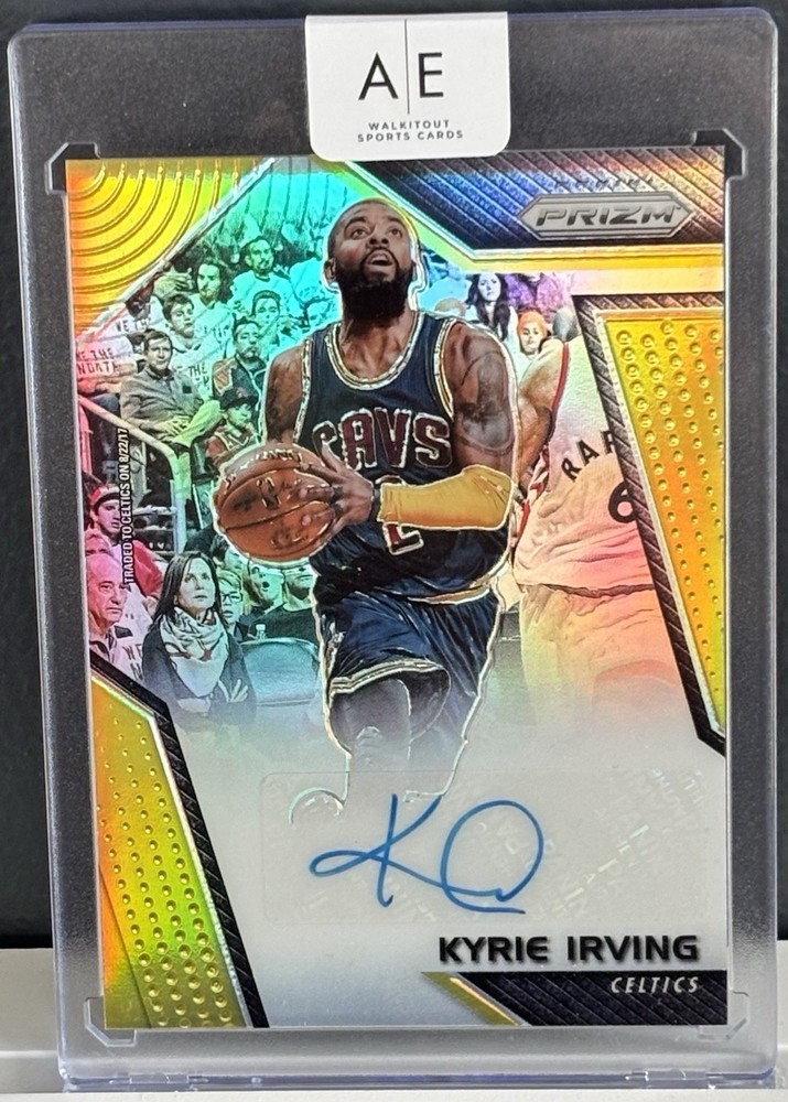 2017-18 Panini Prizm 🥇🔥 Gold Kyrie Irving AUTO Signatures #06/10 SSP! Cavs!