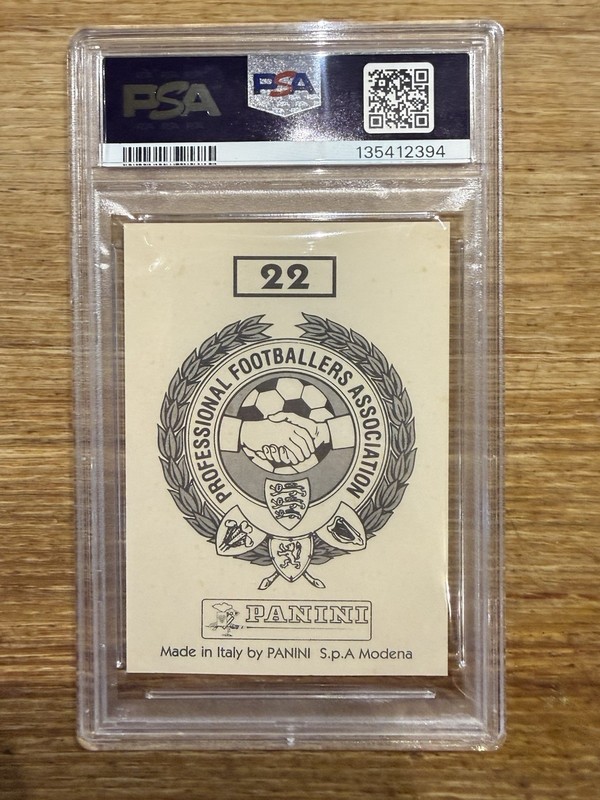 1996-97 David Beckham Panini #22 Official PFA Collection PSA 6 view 2