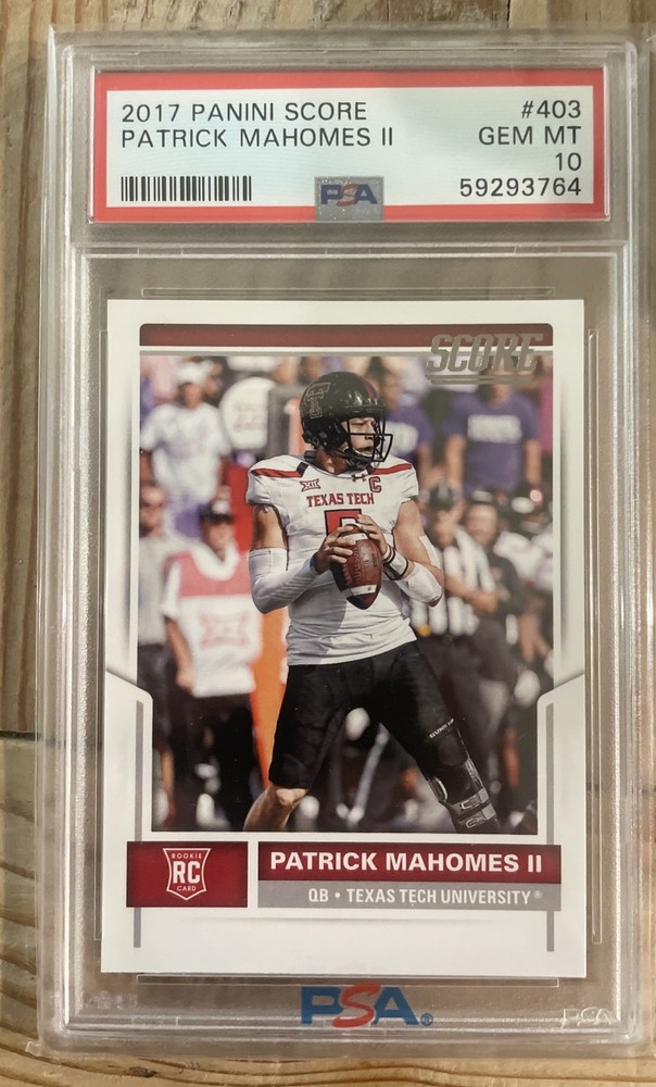 2017 Score Patrick Mahomes Rookie RC #403 PSA 10 Gem Mint