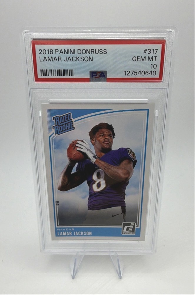 2018 Panini Donruss - Rated Rookie Lamar Jackson #317 (RC) Ravens PSA 10 🔥