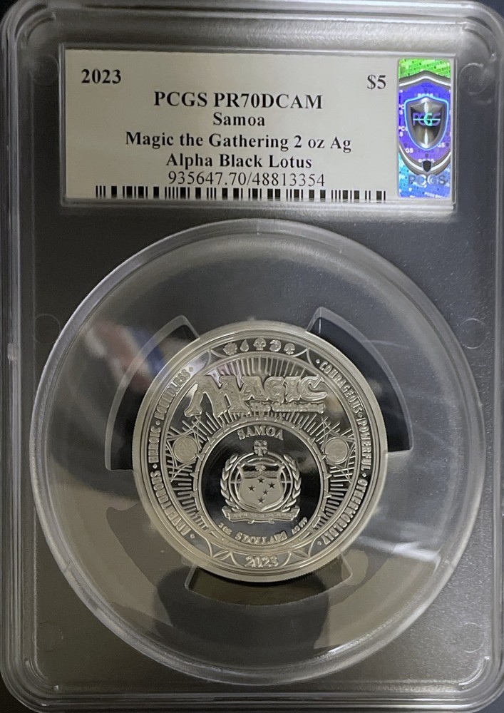 2023 Samoa $5 Magic the Gathering Alpha Black Lotus 2 oz PCGS PR70DCAM  #085/499