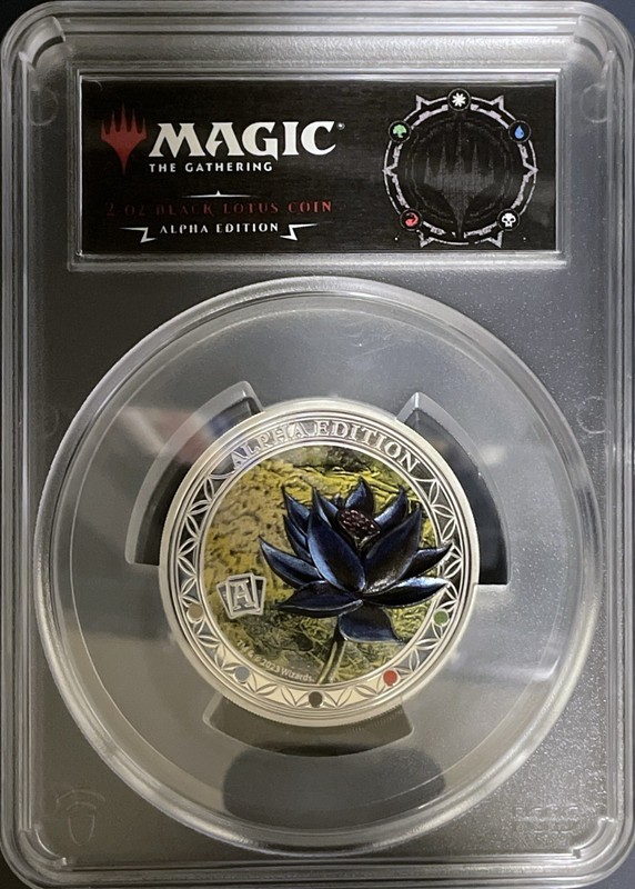 2023 Samoa $5 Magic the Gathering Alpha Black Lotus 2 oz PCGS PR70DCAM  #085/499 view 2
