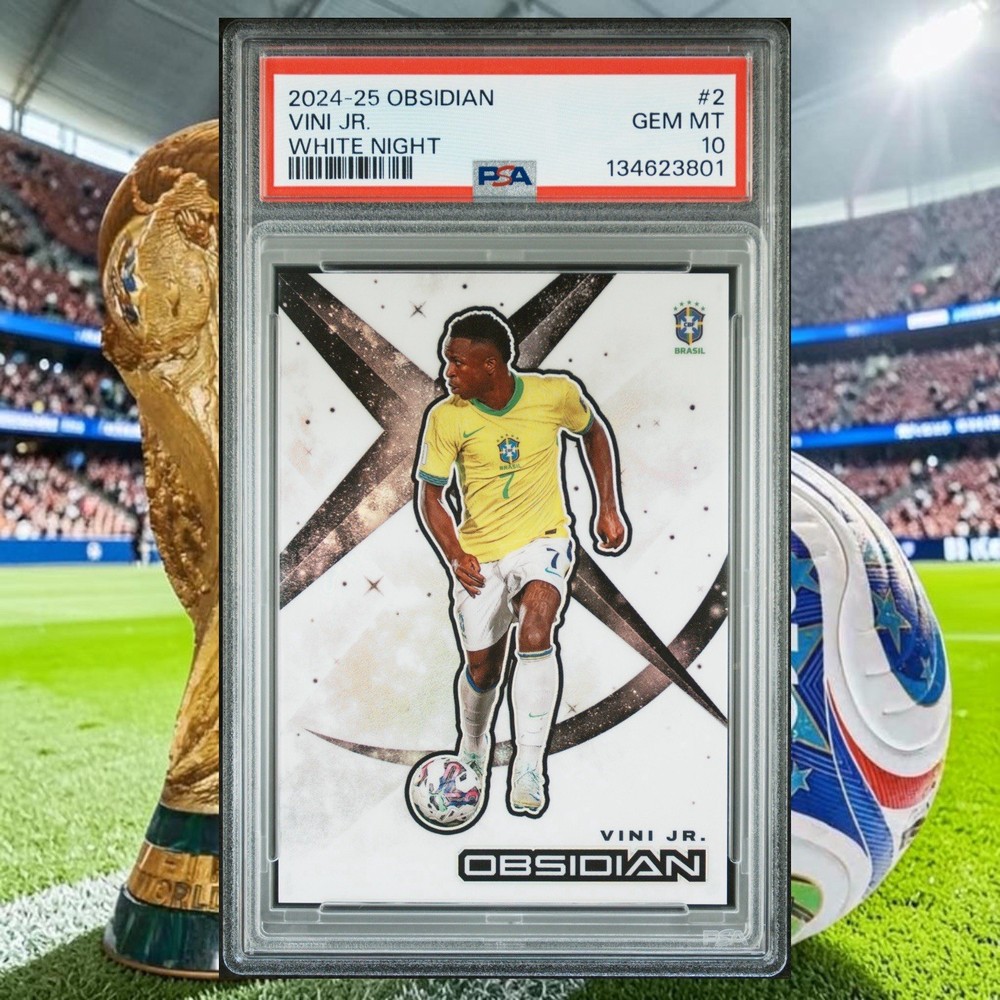 2024-25 Obsidian White Night Vinicius Junior Vini Jr #2 SSP Brazil PSA 10🔥⚽️🔥