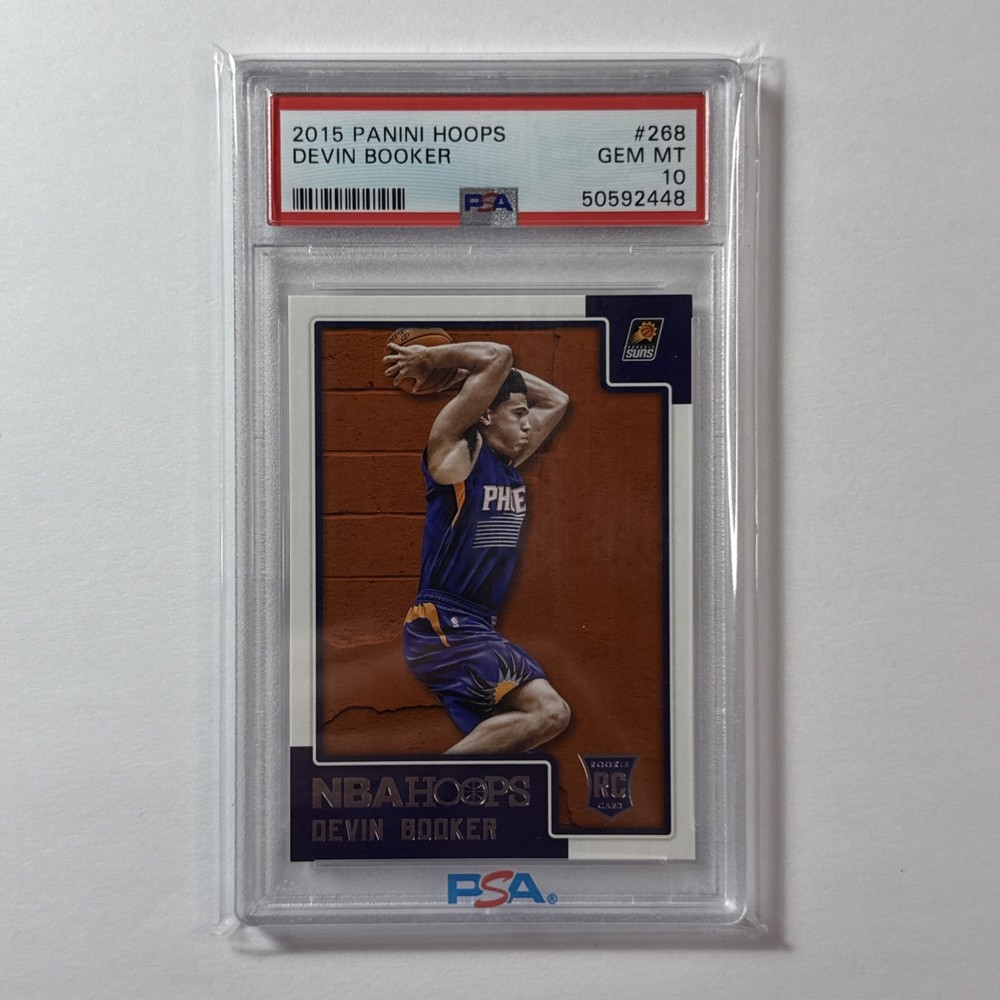 2015-16 NBA Hoops #268 DEVIN BOOKER Rookie (RC) PSA 10 - Gem Mint 