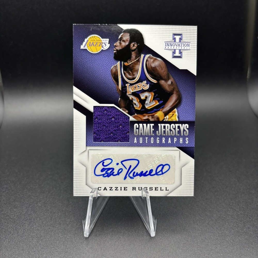 2013-14 Panini Innovation Game Worn Jerseys Auto /99 Cazzie Russell Auto Patch