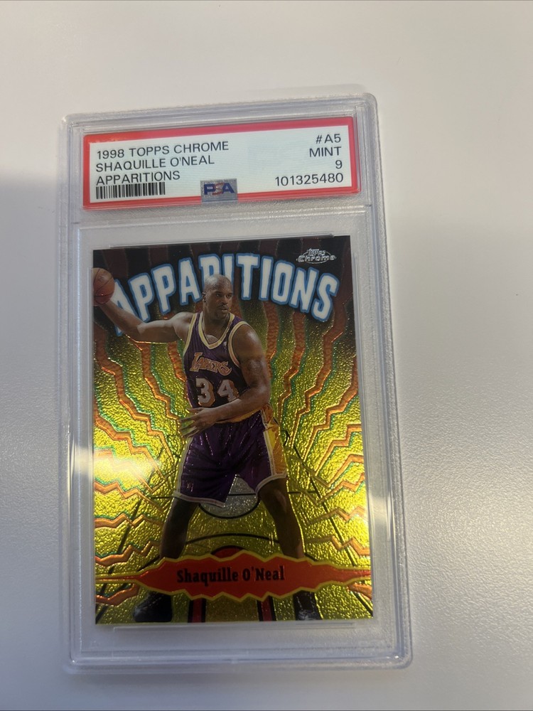 1998-99 Topps Shaquille O’Neal APPARITIONS PSA 9 Lakers 🔥GEM QUALITY 🔥 POP 5
