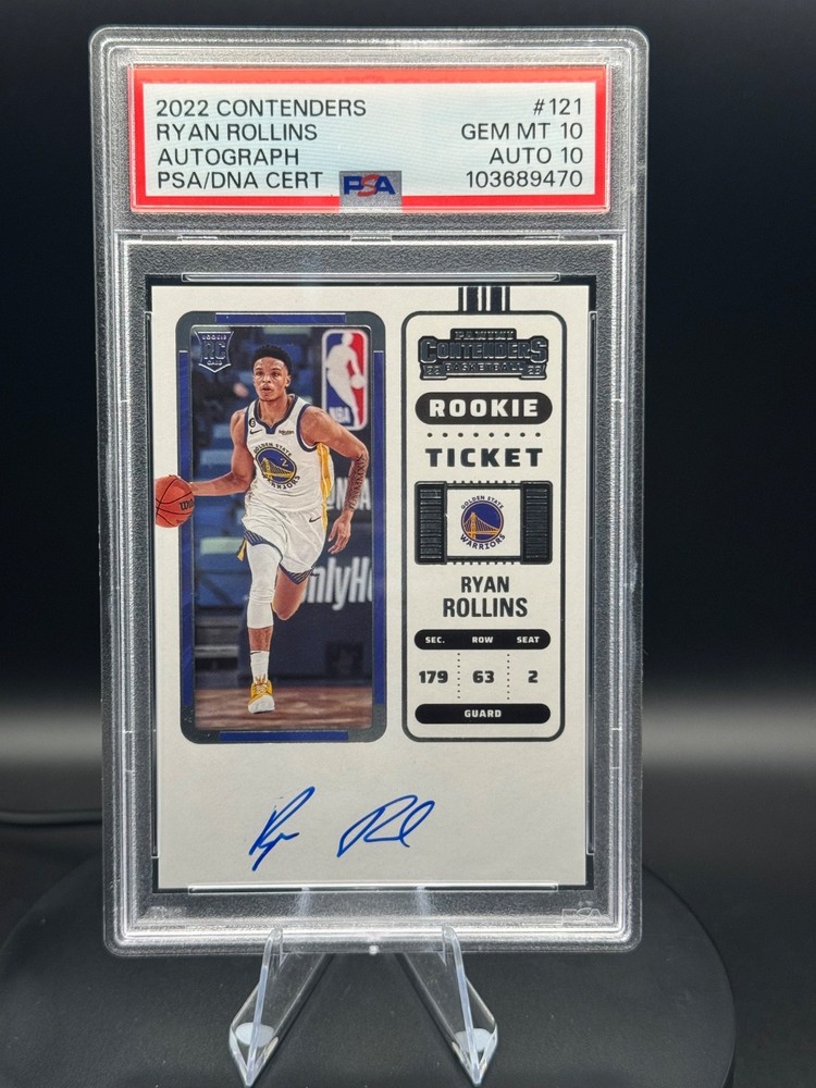 2022 Contenders Ryan Rollins #121 Rookie Ticket | ON CARD AUTO 10 PSA 10 | POP 2