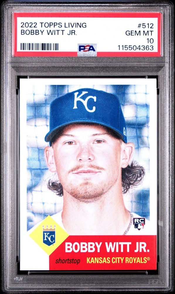 Topps 2022 Living Set Bobby Witt Jr. #512 Rookie Royals PSA 10 /16493