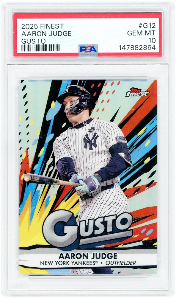 Aaron Judge New York Yankees 2025 Topps Finest Gusto #G-12 PSA Rated 10 Card