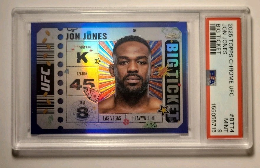 2025 Topps Chrome UFC PSA 9 Jon Jones Big Ticket BTT-4