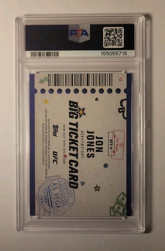 2025 Topps Chrome UFC PSA 9 Jon Jones Big Ticket BTT-4 view 2
