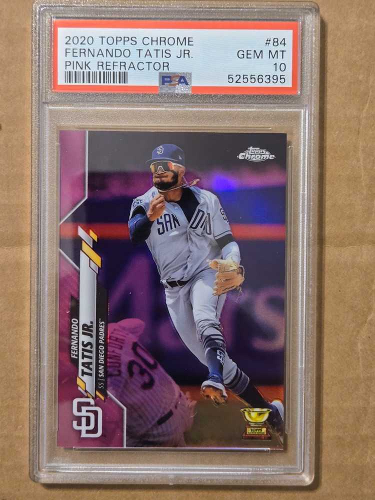2020 TOPPS CHROME FERNANDO TATIS JR. PINK REFRACTOR #84 GRADED PSA 10 GEM MINT
