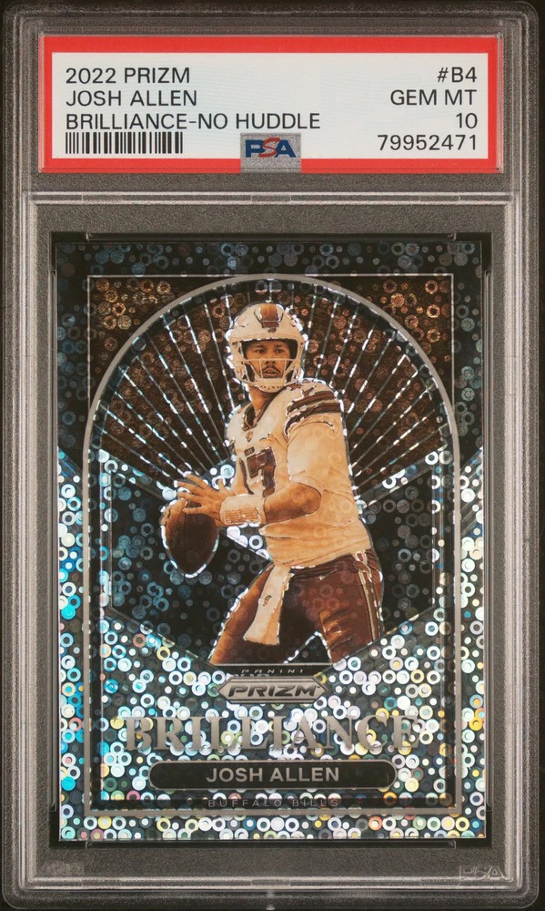 2022 Panini Prizm Brilliance No Huddle Josh Allen #B4 PSA 10 GEM MINT